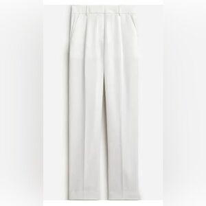 NWT J. Crew White Essential pant in city crepe, size 14